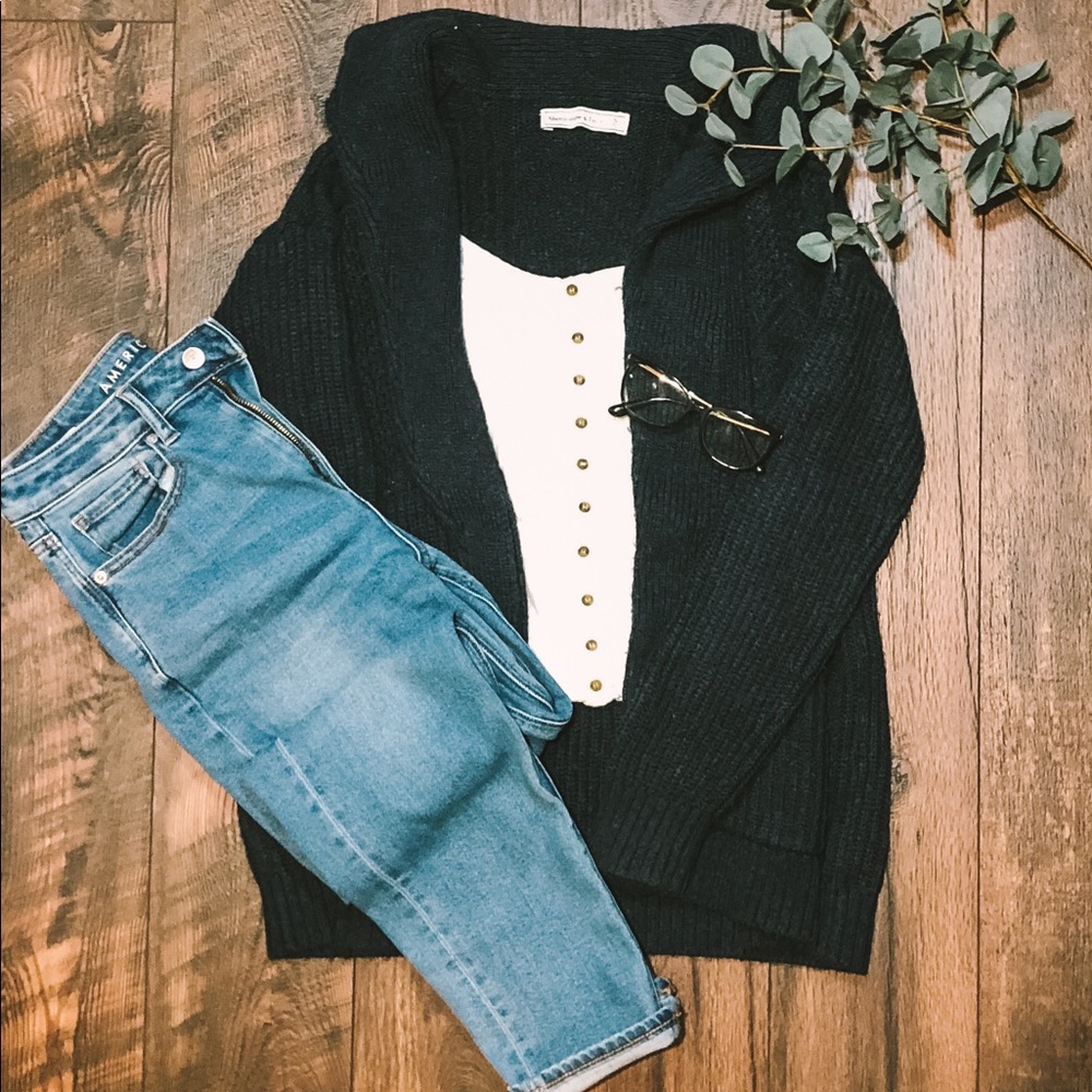 Abercrombie Navy Blue Cardigan